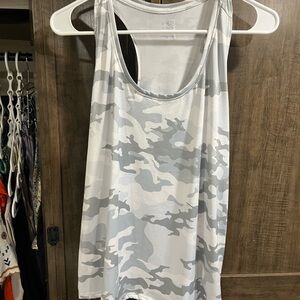 Gray Camouflage Sleeveless Tank Top